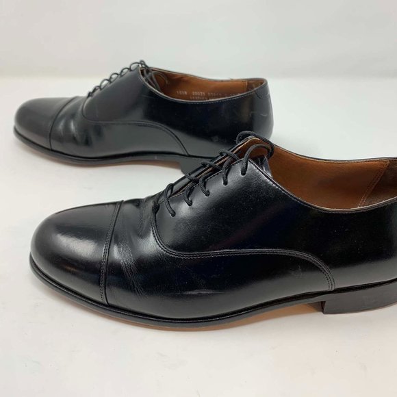 Bostonian Shoes Mens Bostonian Omaha Black Leather Dress Shoes